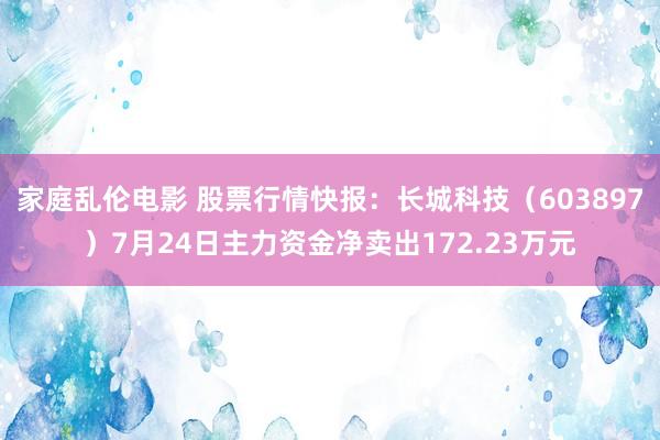 家庭乱伦电影 股票行情快报：长城科技（603897）7月24日主力资金净卖出172.23万元