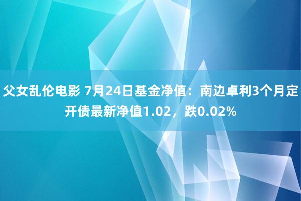 父女乱伦电影 7月24日基金净值：南边卓利3个月定开债最新净值1.02，跌0.02%