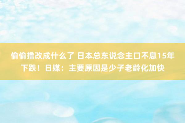 偷偷撸改成什么了 日本总东说念主口不息15年下跌！日媒：主要原因是少子老龄化加快