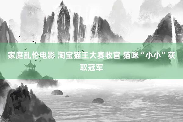 家庭乱伦电影 淘宝猫王大赛收官 猫咪“小小”获取冠军