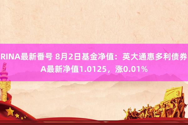 RINA最新番号 8月2日基金净值：英大通惠多利债券A最新净值1.0125，涨0.01%