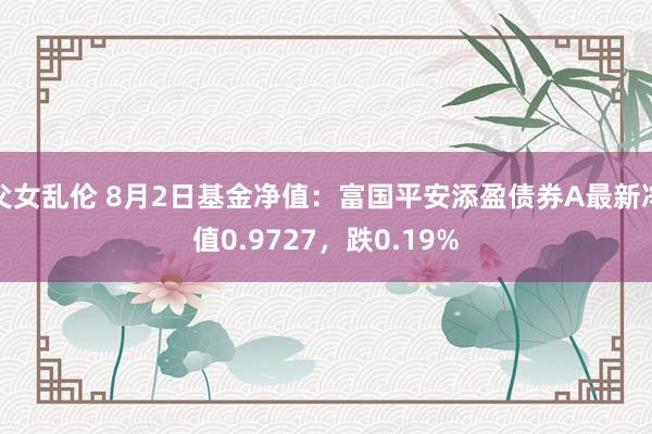 父女乱伦 8月2日基金净值：富国平安添盈债券A最新净值0.9727，跌0.19%