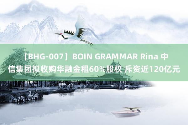 【BHG-007】BOIN GRAMMAR Rina 中信集团拟收购华融金租60%股权 斥资近120亿元