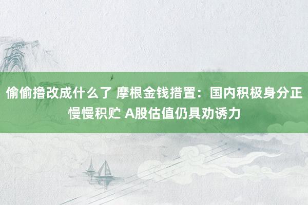 偷偷撸改成什么了 摩根金钱措置：国内积极身分正慢慢积贮 A股估值仍具劝诱力