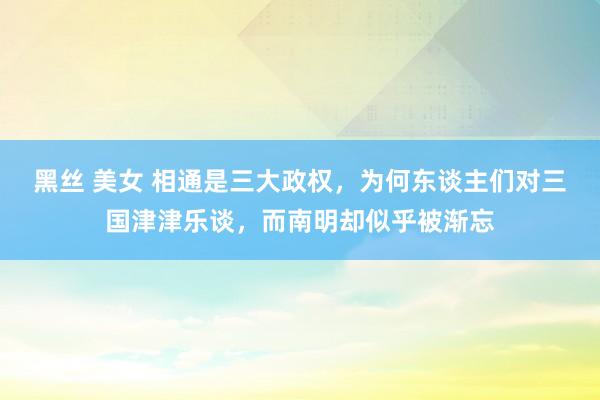 黑丝 美女 相通是三大政权，为何东谈主们对三国津津乐谈，而南明却似乎被渐忘