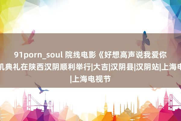 91porn_soul 院线电影《好想高声说我爱你》开机典礼在陕西汉阴顺利举行|大吉|汉阴县|汉阴站|上海电视节