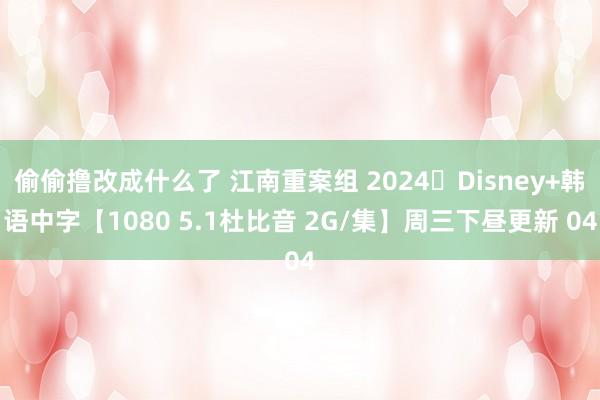 偷偷撸改成什么了 江南重案组 2024✨Disney+韩语中字【1080 5.1杜比音 2G/集】周三下昼更新 04